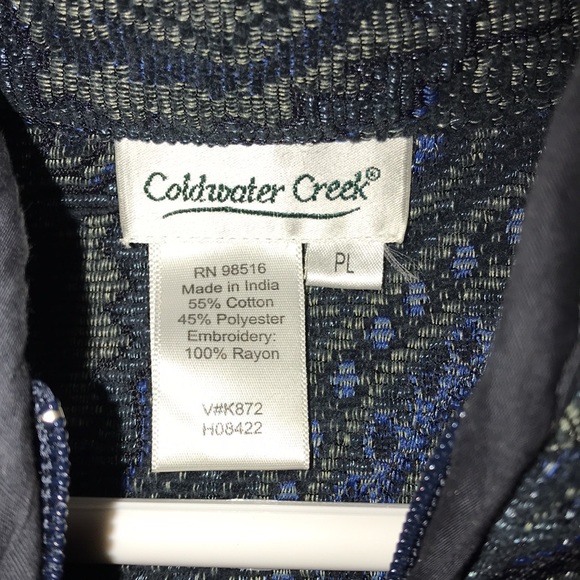 Coldwater Creek size LP front zip tapestry jacket. Beautiful colors! - Picture 4 of 7